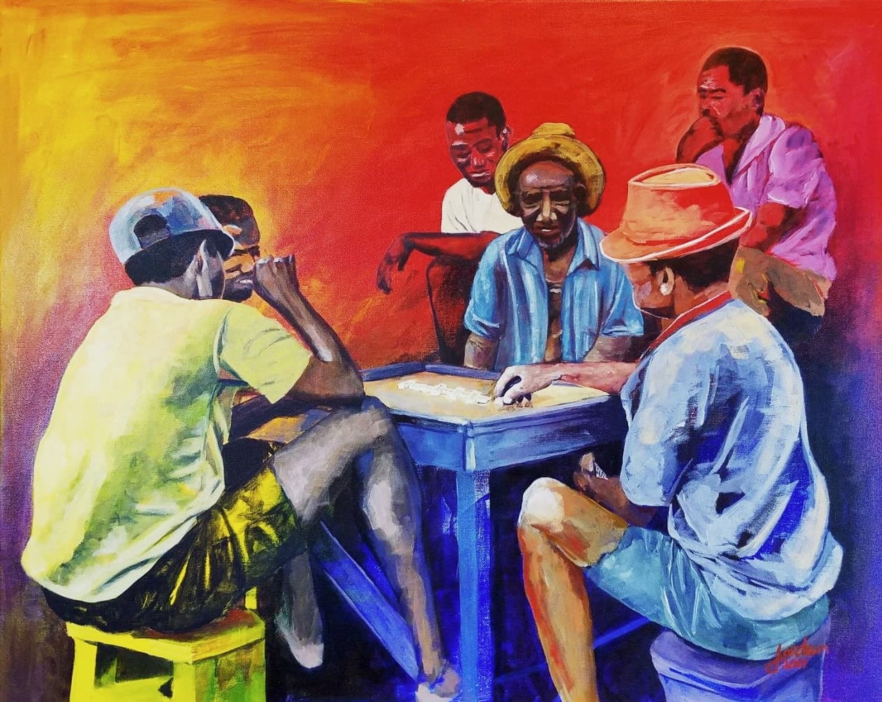 Favourite Pastime, Acrylic on Canvas by Gavin Jordan